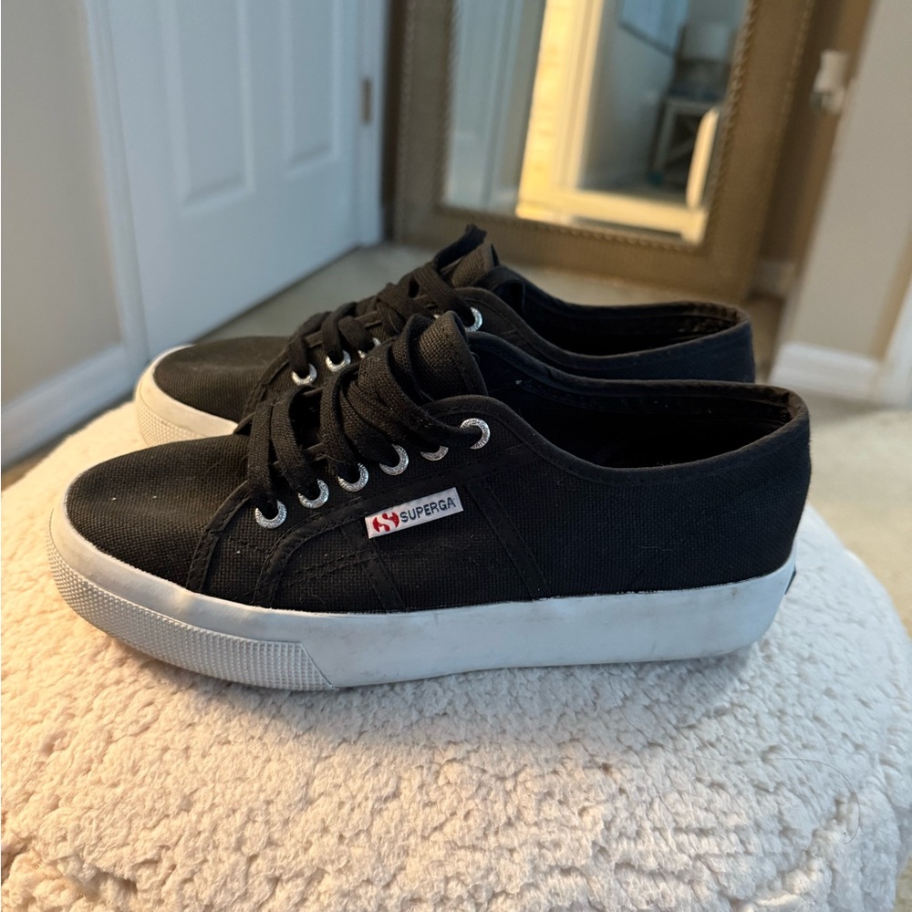 Superga Black Canvas Sneakers